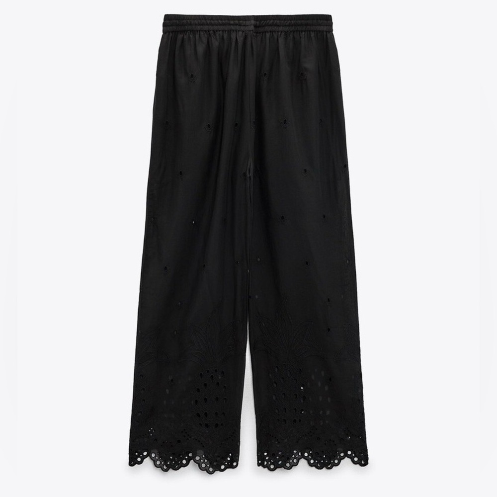 Zara ZW Collection beaded embroidered pants